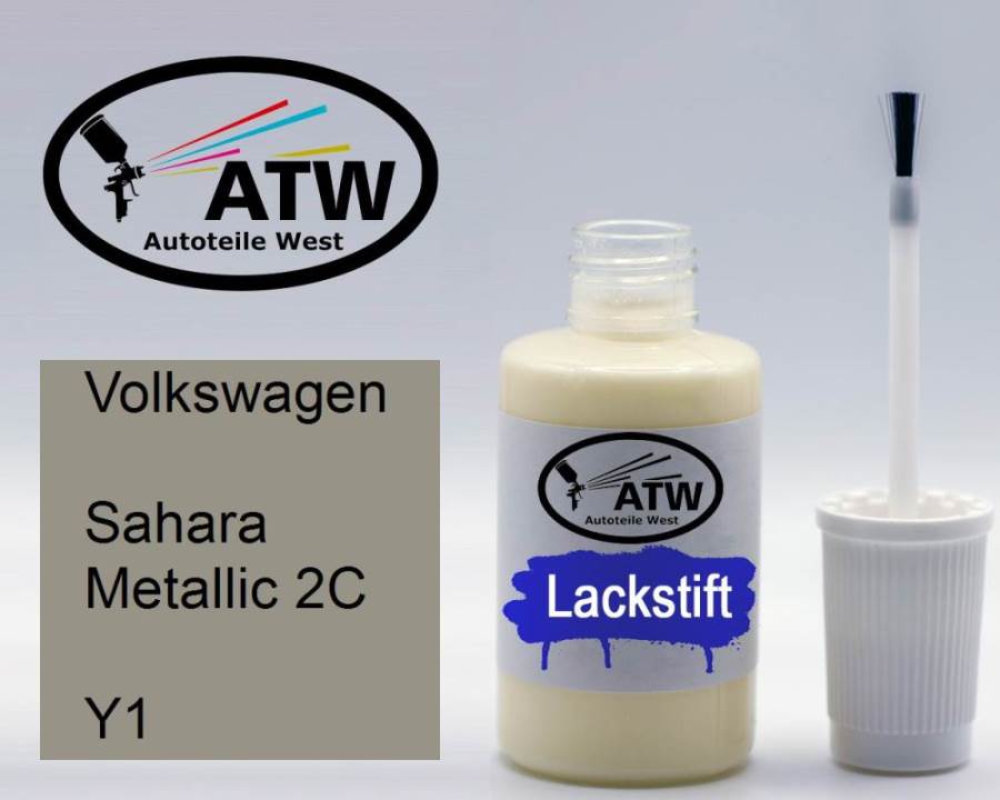 Volkswagen, Sahara Metallic 2C, Y1: 20ml Lackstift, von ATW Autoteile West.